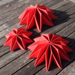 Mouritsen Pleated Stars Table /3, red