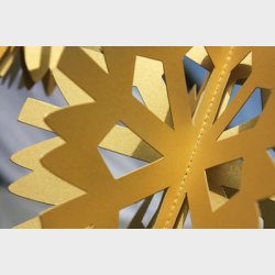 Scandinavian Snowflake, 2 stk. guld  