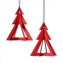 Geometrees, 2 pcs red