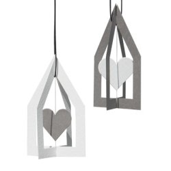 House of Spinning Heart, 2 pcs, grey/white