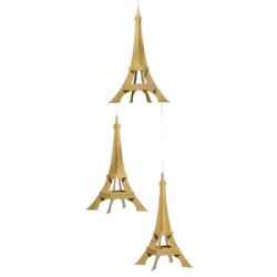 Paris Monuments, 3 trne, guld  