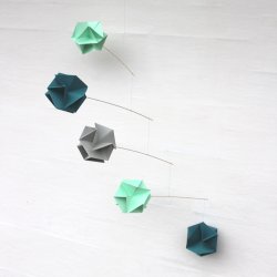 Molekylemobile mini /5, bl/grn  