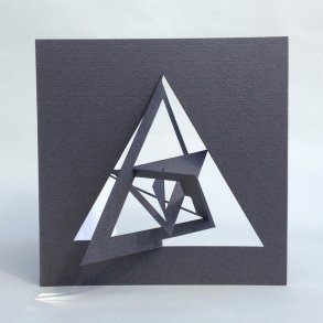 Triangle Card, Bauhaus Style, grey