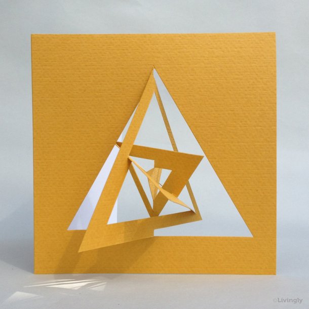 Triangle Card, Bauhaus Style, yellow