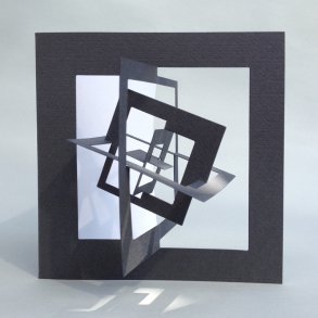 Square Card, Bauhaus Style, Grey