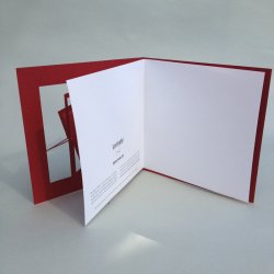 Square Card, Bauhaus Style, Red
