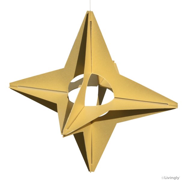Castor Stjerne guld 18 cm.  