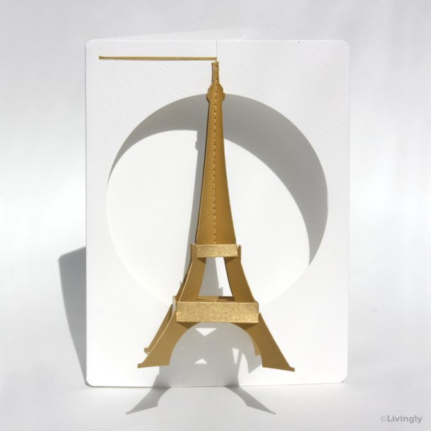 Paris Monuments kort, trn, guld  