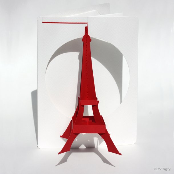 Paris Monuments Card, red
