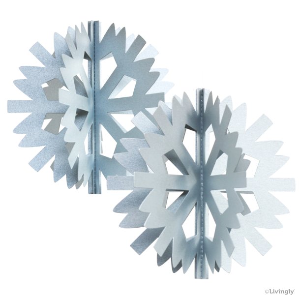Scandinavian Snowflake, 2 pcs silver