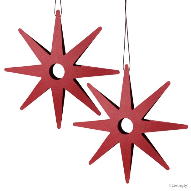 Vera Star 15 cm, 2 pcs, red