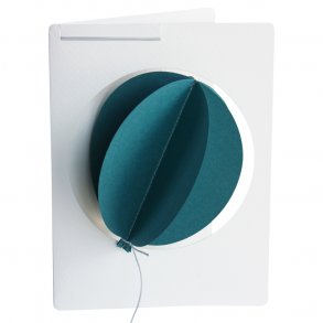 Balloon in Card, turquoise