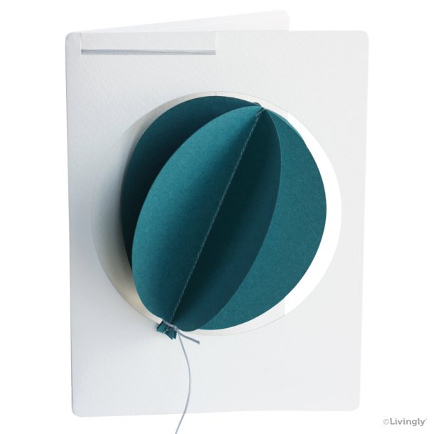 Balloon in Card, turquoise