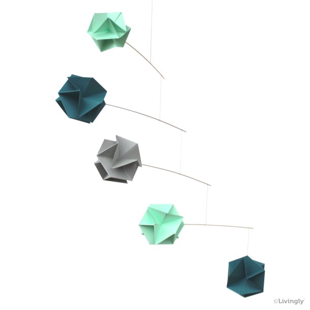 Molecule Mobile /5, Blue-green