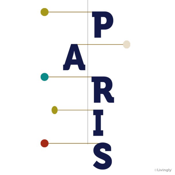 PARIS Mobile, mørkeblå, 67 cm