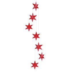 Stjernemobile, 120 cm, rd  
