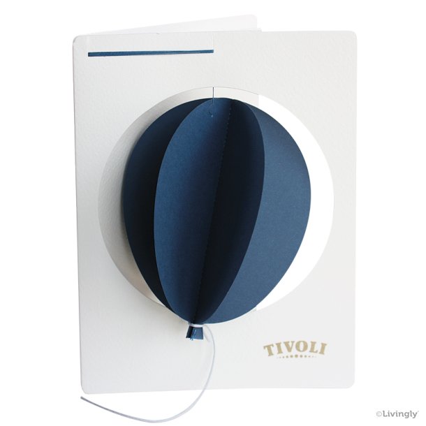 Balloon in Tivoli Card, blue