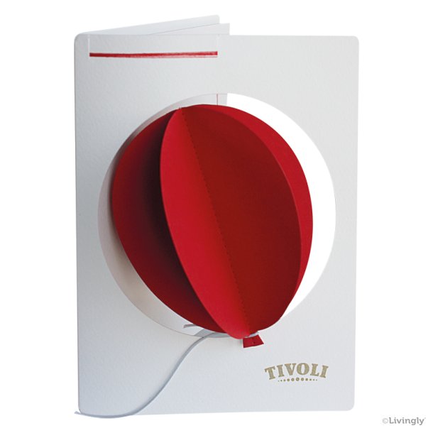 Ballon in Tivoli Card, red