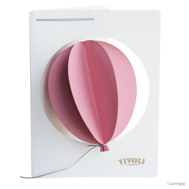 Balloon in Tivoli Card, rosa