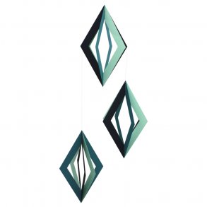 Harlequin Open Diamond Mobile, blue-green