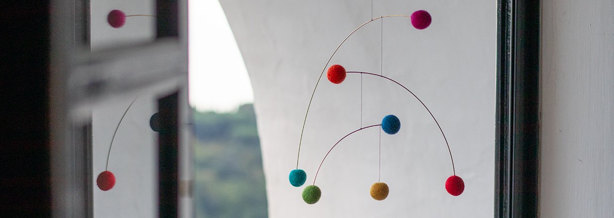 Bounce mobile filt kugler