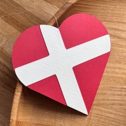 Hjerte-flag kort, Danmark