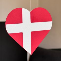 Hjerte-flag kort, Danmark