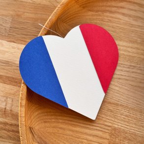 Heart Flag Card, France