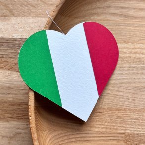 Heart Flag Card, Italy