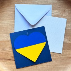 Heart Flag Card, Ukraine