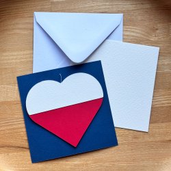 Heart Flag Card, Poland