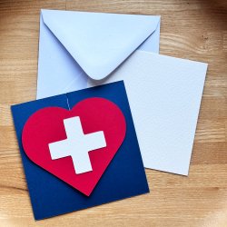 Heart Flag Card, Switzerland