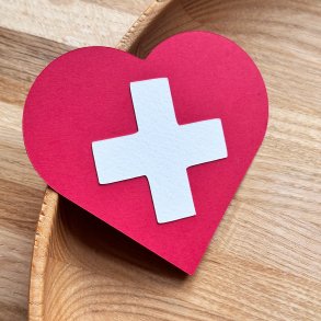 Heart Flag Card, Switzerland