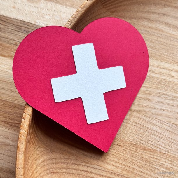 Heart Flag Card, Switzerland