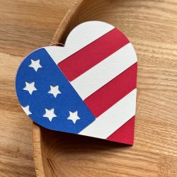 Heart Flag Card, USA