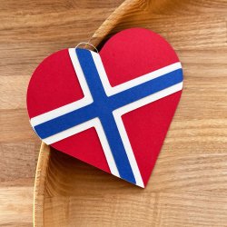 Heart Flag Card, Norway