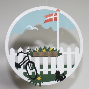 Flag by White Picket Fence Papercutting