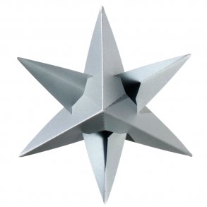 BOXofSTARS, single ornaments,14 cm, silver, 4 pcs