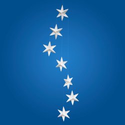 Stjernemobile, 120 cm, hvid  